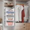 Sorbus 3 Tier Open Front Plastic Stackable Baskets Stand - for Closets, Bedrooms, Bathrooms, or Pantries